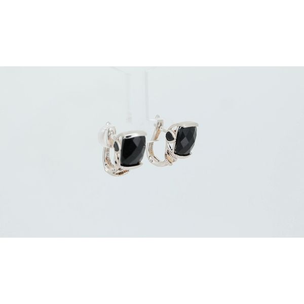 Cushion Onyx Huggies  Image 2 Timmreck & McNicol Jewelers McMinnville, OR
