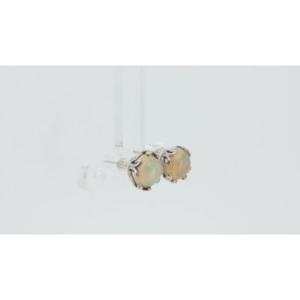 Opal Filigree Studs Image 3 Timmreck & McNicol Jewelers McMinnville, OR