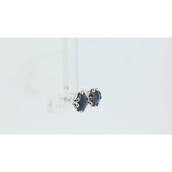 Blue Sapphire Filligree Studs Image 3 Timmreck & McNicol Jewelers McMinnville, OR