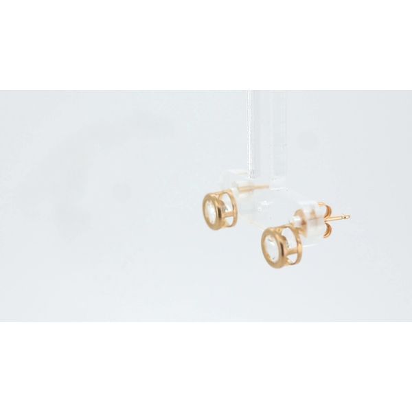 Bezel Topaz Studs Image 2 Timmreck & McNicol Jewelers McMinnville, OR
