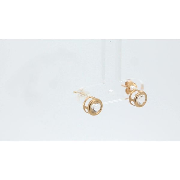Bezel Topaz Studs Image 3 Timmreck & McNicol Jewelers McMinnville, OR
