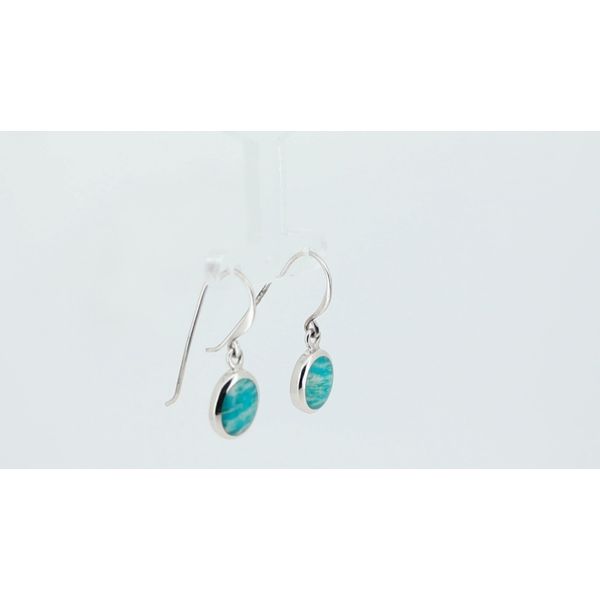Amazonite Dangle Earrings Image 2 Timmreck & McNicol Jewelers McMinnville, OR