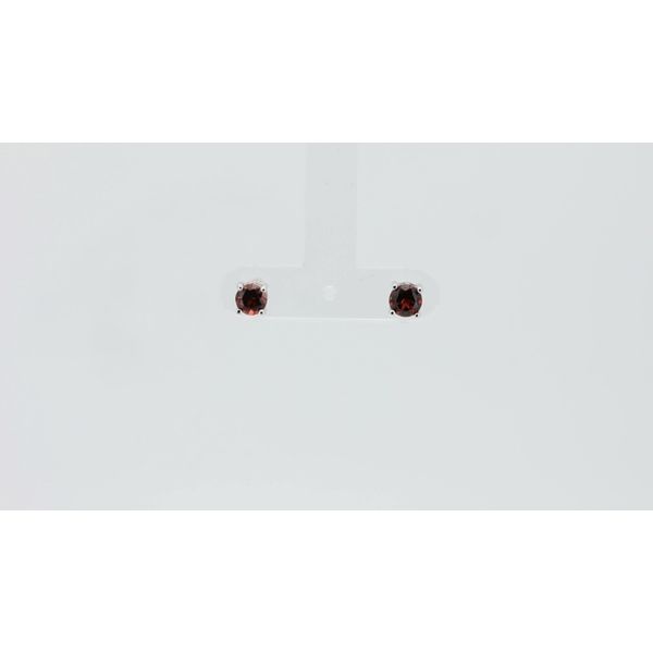 Garnet Studs Image 3 Timmreck & McNicol Jewelers McMinnville, OR