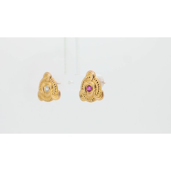 Estate Cufflink Earrings Image 2 Timmreck & McNicol Jewelers McMinnville, OR