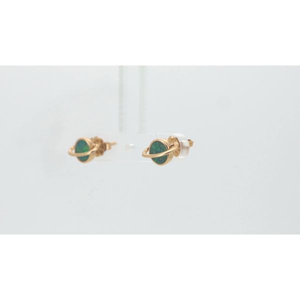 Saturn Opal Studs Image 2 Timmreck & McNicol Jewelers McMinnville, OR