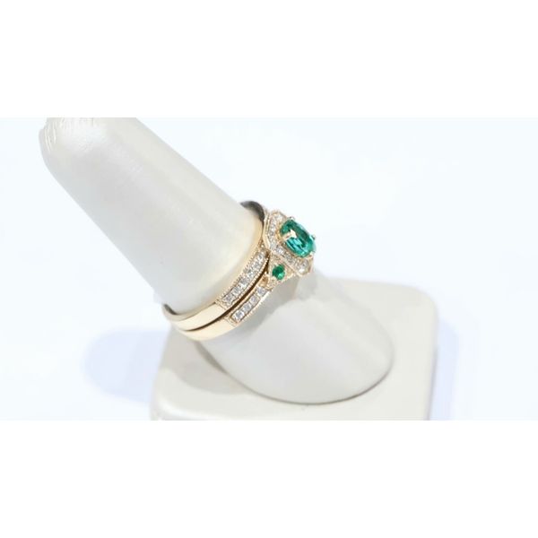 Colored Stone Wedding Set Image 2 Timmreck & McNicol Jewelers McMinnville, OR