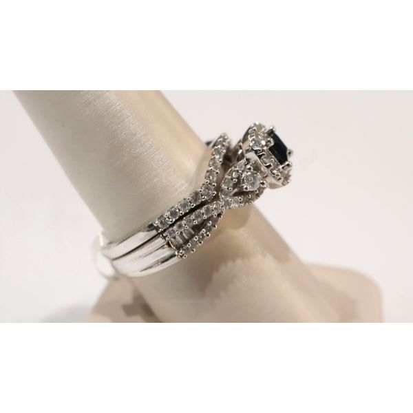 Blue Sapphire Wedding Set Image 2 Timmreck & McNicol Jewelers McMinnville, OR