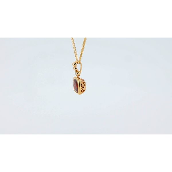 Bezel Garnet Necklace  Image 2 Timmreck & McNicol Jewelers McMinnville, OR