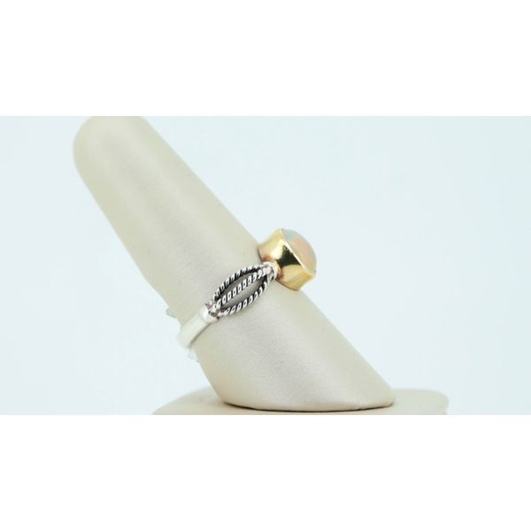 Bezel Opal Solitaire Image 2 Timmreck & McNicol Jewelers McMinnville, OR