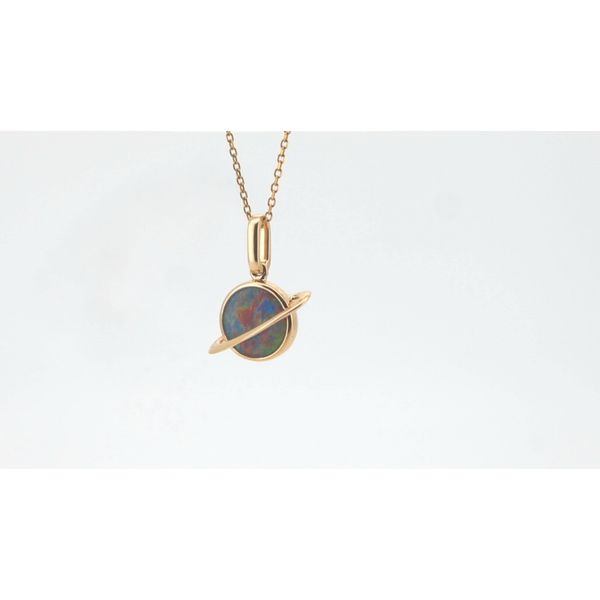 Saturn Opal Necklace Image 2 Timmreck & McNicol Jewelers McMinnville, OR