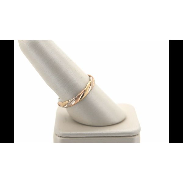 Estate Tri-Tone Wedding Band Image 2 Timmreck & McNicol Jewelers McMinnville, OR
