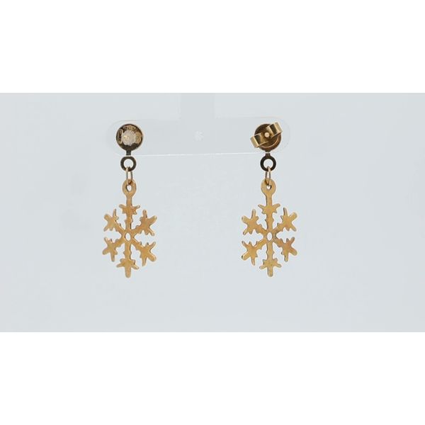 Estate Snowflake Earrings Image 2 Timmreck & McNicol Jewelers McMinnville, OR