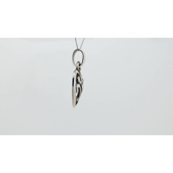 Estate Filigree Heart Pendant Image 2 Timmreck & McNicol Jewelers McMinnville, OR