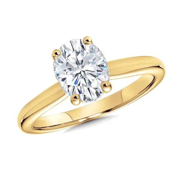14K Yellow Gold Lab Grown Oval Diamond Engagement Ring Tom Cook Jeweler, Inc. Daytona Beach, FL