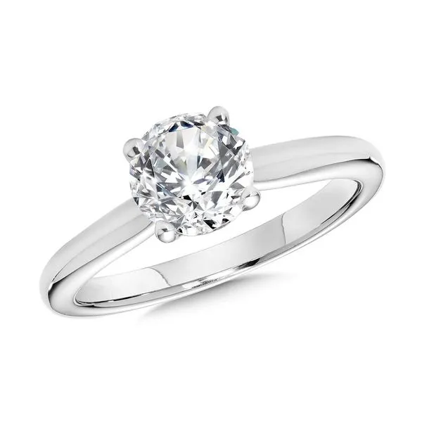 14K White Gold Lab Grown Round Diamond Solitaire Ring Tom Cook Jeweler, Inc. Daytona Beach, FL