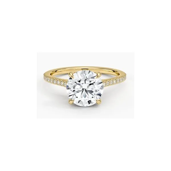 14K Yellow Gold Lab Grown Round Diamond Engagement Ring Tom Cook Jeweler, Inc. Daytona Beach, FL