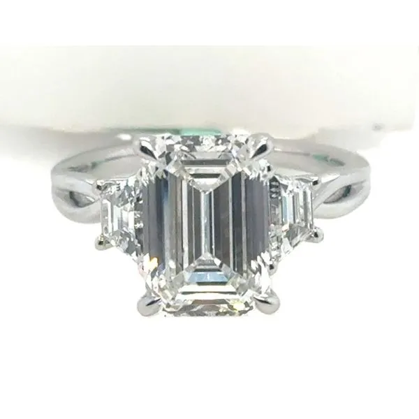 14K White Gold Lab Grown Emerald Cut Diamond Ring Tom Cook Jeweler, Inc. Daytona Beach, FL