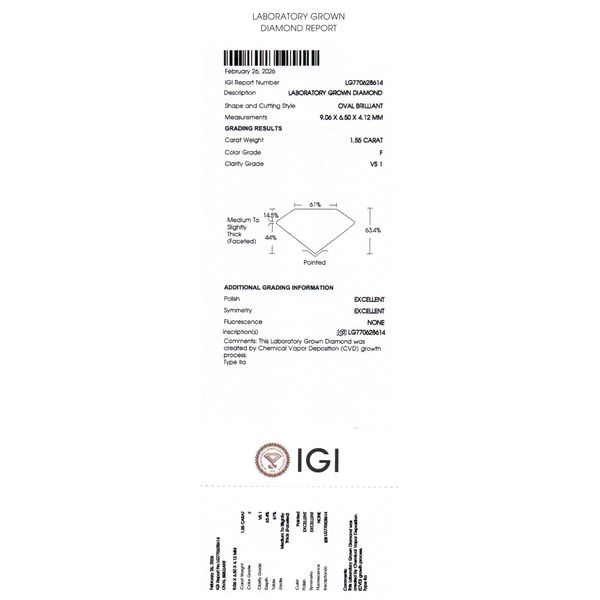 Engagement Ring - Lab Grown Image 2 Tom Cook Jeweler, Inc. Daytona Beach, FL