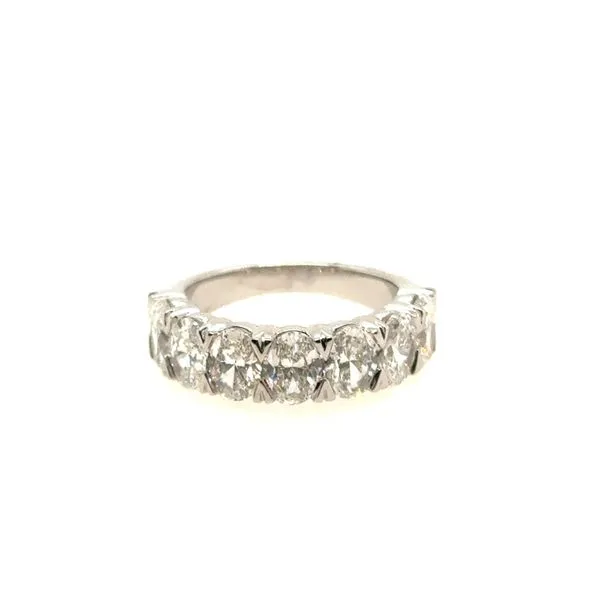 14K White Gold Oval Lab Grown Diamond 7-Stone Wedding Band Tom Cook Jeweler, Inc. Daytona Beach, FL