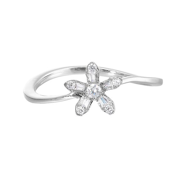 10 Karat White Gold Diamond Flower Fashion Ring Tom Cook Jeweler, Inc. Daytona Beach, FL