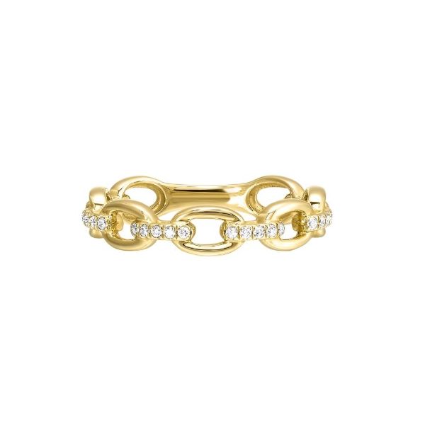 10K Yellow Gold Diamond Chain Link Style Fashion Ring Tom Cook Jeweler, Inc. Daytona Beach, FL