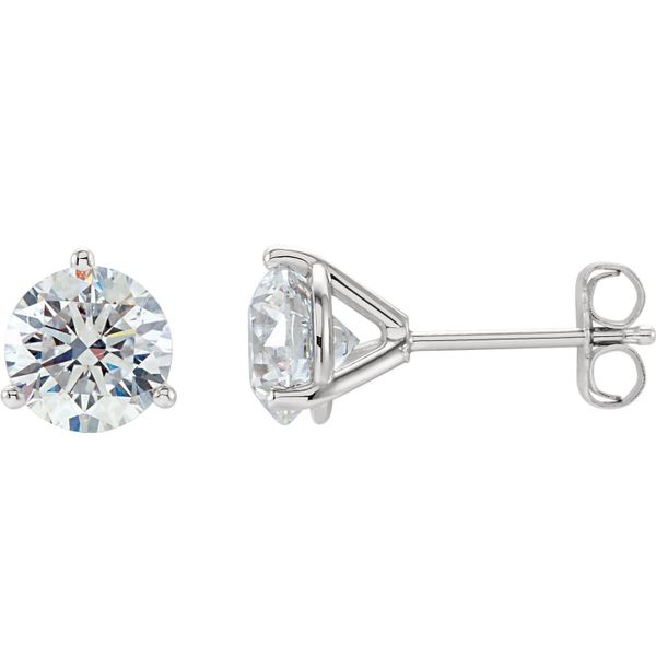 14 Karat White Gold Diamond Stud Earrings Tom Cook Jeweler, Inc. Daytona Beach, FL