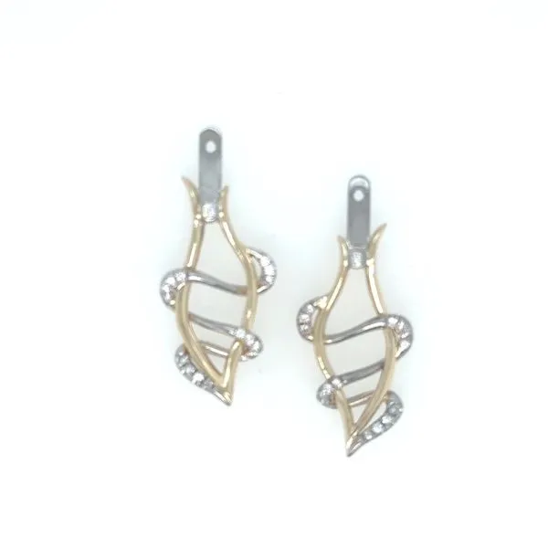 14K Yellow and White Gold Diamond Earring Jackets Tom Cook Jeweler, Inc. Daytona Beach, FL