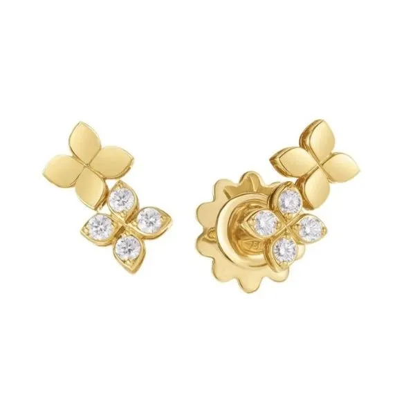 18K Yellow Gold Diamond Earrings Tom Cook Jeweler, Inc. Daytona Beach, FL