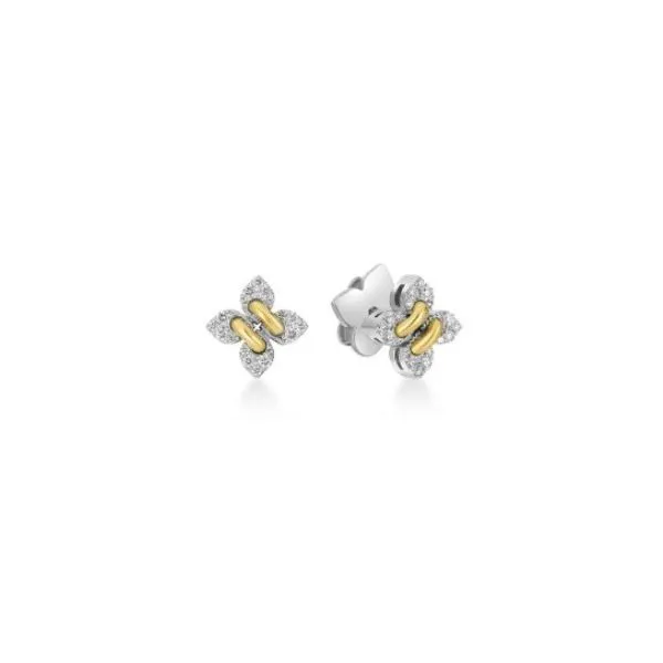 18K White Gold Roberto Coin Venetian Princess Filo Diamond Earrings Tom Cook Jeweler, Inc. Daytona Beach, FL