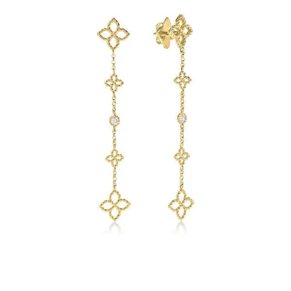 18K Yellow Gold Diamond Drop Earrings Tom Cook Jeweler, Inc. Daytona Beach, FL