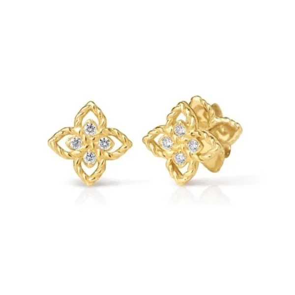 18K Yellow Gold Diamond Earrings Tom Cook Jeweler, Inc. Daytona Beach, FL