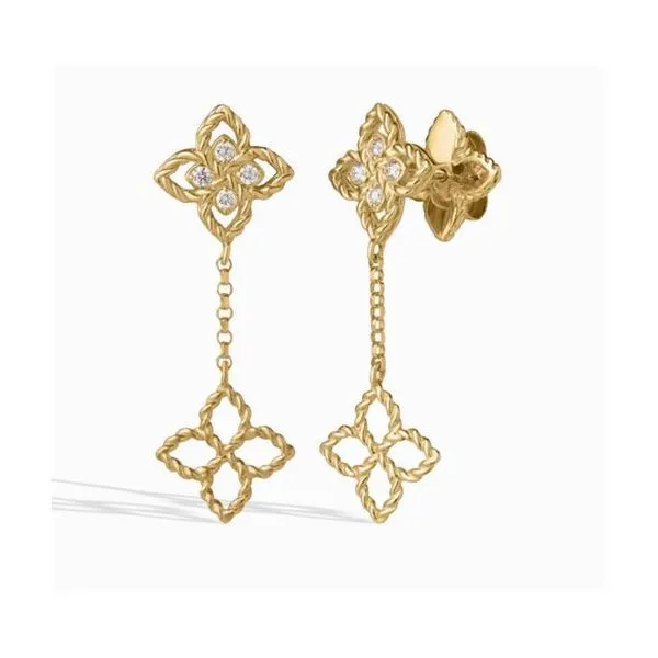 18K Yellow Gold Diamond Drop Earrings Tom Cook Jeweler, Inc. Daytona Beach, FL