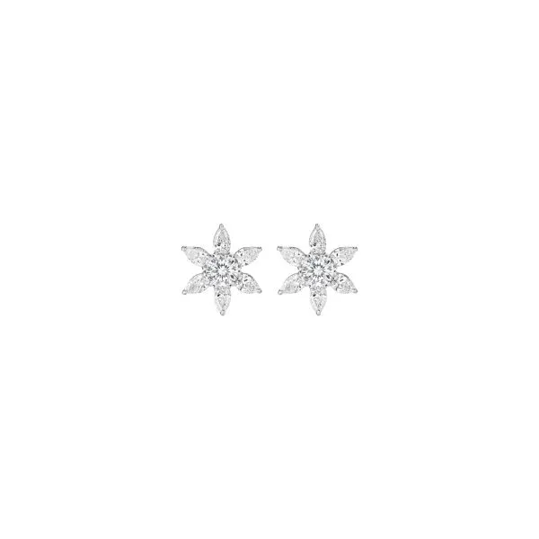 18K White Gold Diamond Stud Earrings Tom Cook Jeweler, Inc. Daytona Beach, FL
