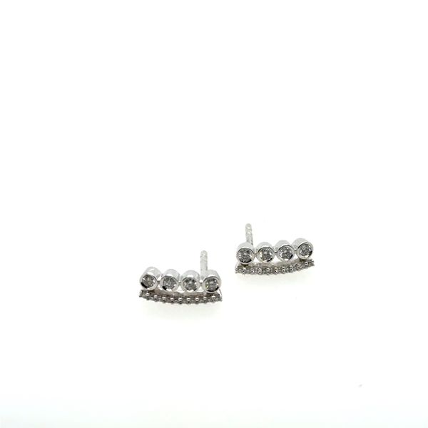 14Kt White Gold Diamond Bar Earrings Tom Cook Jeweler, Inc. Daytona Beach, FL