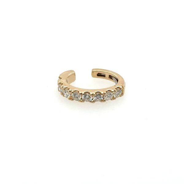 14K Yellow Gold Single Row Diamond Ear Cuff Tom Cook Jeweler, Inc. Daytona Beach, FL