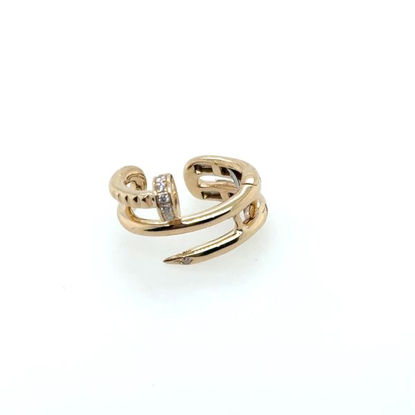 14K Yellow Gold Diamond Nail Ear Cuff Tom Cook Jeweler, Inc. Daytona Beach, FL