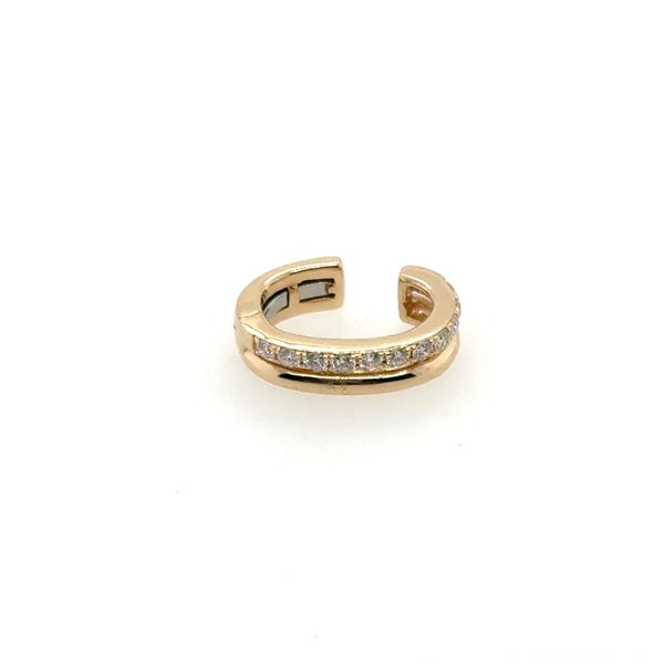 14K Yellow Gold Two Row Diamond Ear Cuff Tom Cook Jeweler, Inc. Daytona Beach, FL