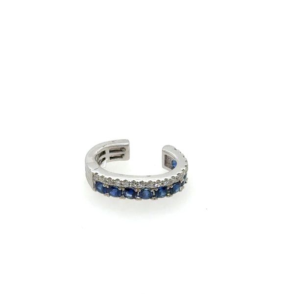 14K White Gold Diamond and Sapphire Ear Cuff Tom Cook Jeweler, Inc. Daytona Beach, FL