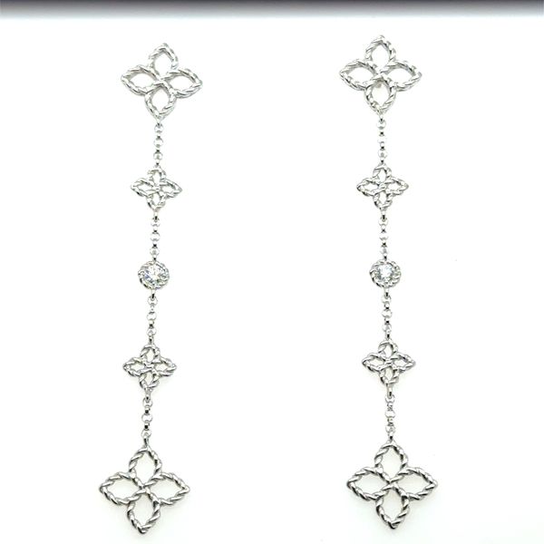 18K White Gold Diamond Drop Earrings Tom Cook Jeweler, Inc. Daytona Beach, FL