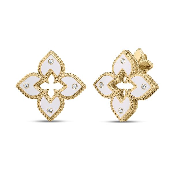 18K Yellow Gold Diamond Venetian Princess Earrings Tom Cook Jeweler, Inc. Daytona Beach, FL