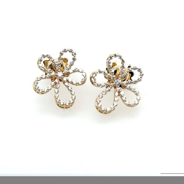 18K Yellow Gold Diamond Earrings Tom Cook Jeweler, Inc. Daytona Beach, FL
