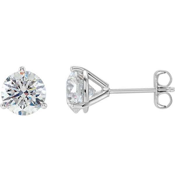 14K White Gold Diamond Solitaire Stud Earrings Tom Cook Jeweler, Inc. Daytona Beach, FL