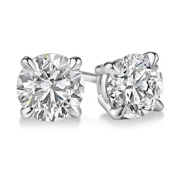 14K White Gold Lab Grown Diamond Stud Earrings Tom Cook Jeweler, Inc. Daytona Beach, FL