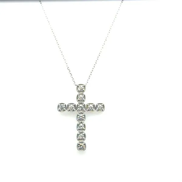 14K White Gold PeJay Creations Diamond Cross Pendant Tom Cook Jeweler, Inc. Daytona Beach, FL