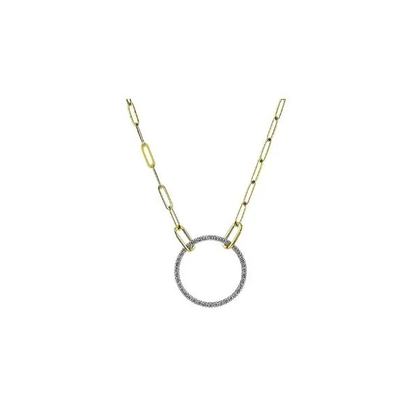 18K Yellow and White Gold Simon G Circle of Life Pendant Tom Cook Jeweler, Inc. Daytona Beach, FL