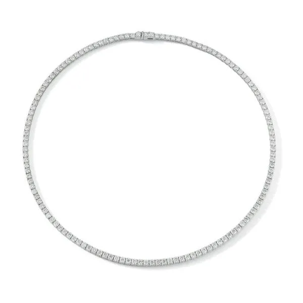 14K White Gold 4.00 Carat Diamond Tennis Necklace Tom Cook Jeweler, Inc. Daytona Beach, FL