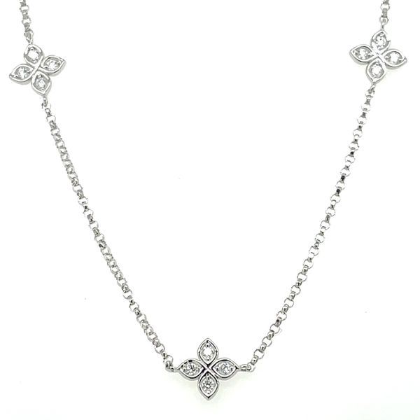 18 Karat White Gold Diamond Love Necklace Tom Cook Jeweler, Inc. Daytona Beach, FL