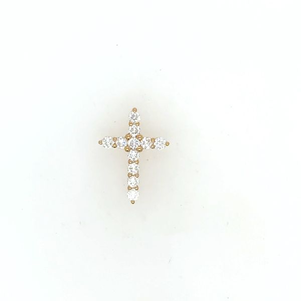 14K Yellow Gold Diamond Cross Pendant Tom Cook Jeweler, Inc. Daytona Beach, FL