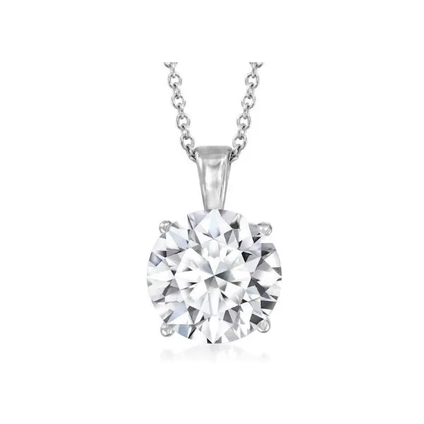 14K White Gold 1.00 Carat Lab Grown Diamond Solitaire Pendant Tom Cook Jeweler, Inc. Daytona Beach, FL