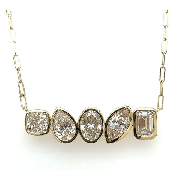 14K Yellow Gold Lab Grown Diamond Multi-Cut Pendant Necklace Tom Cook Jeweler, Inc. Daytona Beach, FL